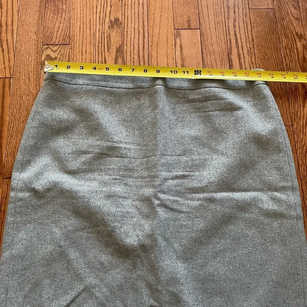 J. Crew Light Gray The Pencil Skirt Wool Women’s Sz 14 - Picture 4 of 9